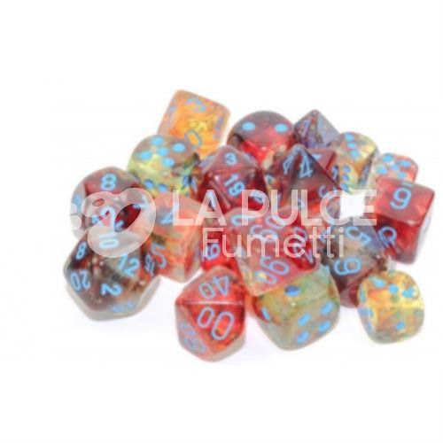 CHX 27559 - SET 7 DADI POLIEDRICI NEBULA - PRIMARY/BLUE - LUMINARY