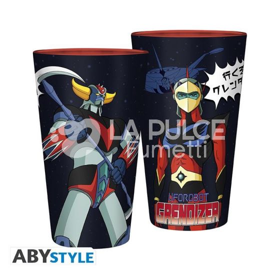 UFO ROBOT GRENDIZER/GOLDRAKE & DUKE FLEED (ACTARUS) LARGE GLASS